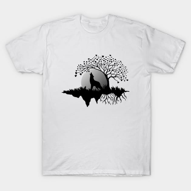 Full Moon wolf T-Shirt by imphavok